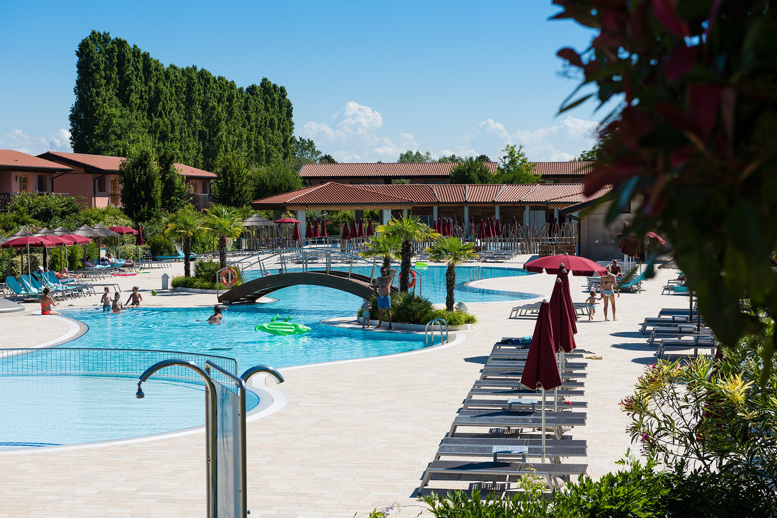 A beautiful picture of Green town resort in Lignano on the Italian Adriatic, Adriatic Sea, Lignano, Italy, hotel.