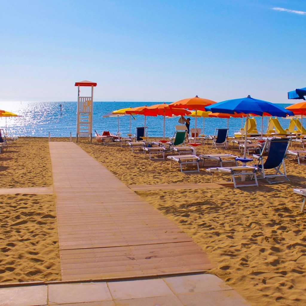 A beautiful picture of Green town resort in Lignano on the Italian Adriatic, Adriatic Sea, Lignano, Italy, hotel.