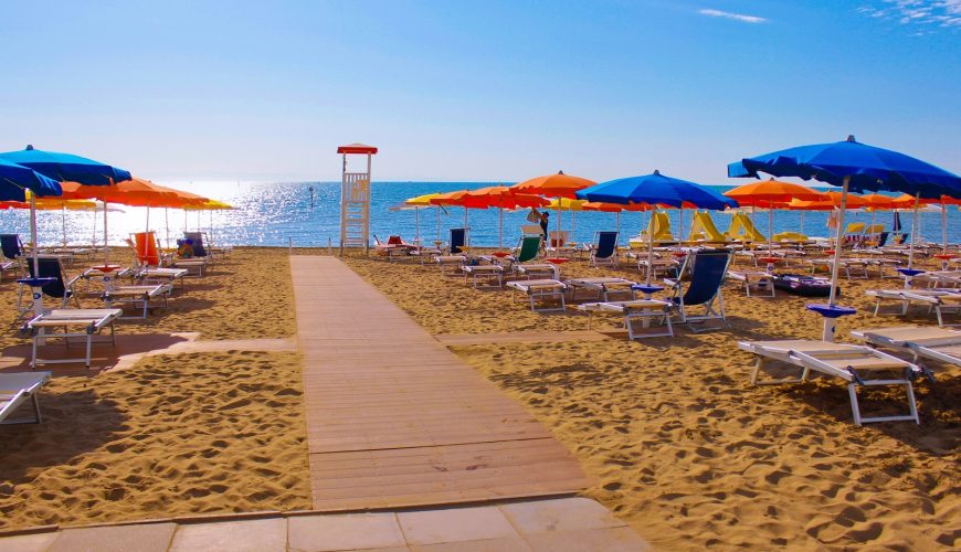 A beautiful picture of Green town resort in Lignano on the Italian Adriatic, Adriatic Sea, Lignano, Italy, hotel.