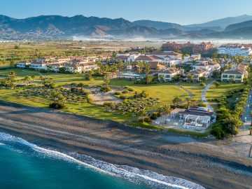 An aerial view of Playa Granada resort in Andalusia, Andalusia, Motril, Spain, hotel.