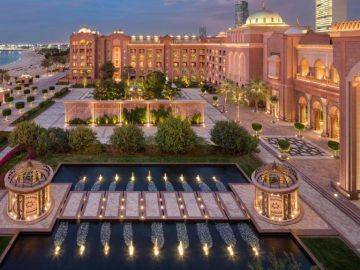 A beautiful picture of Emirates Palace, Abu Dhabi, United Arab Emirates, hotel.