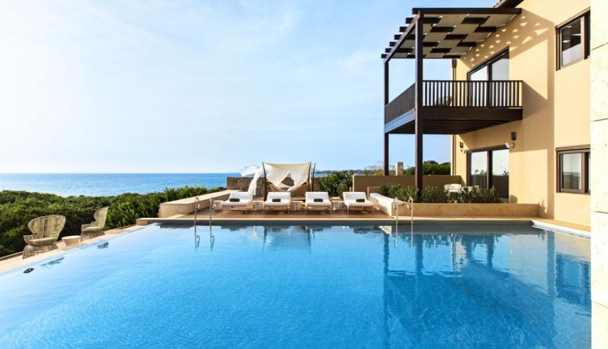 A beautiful picture of The Romanos, A Luxury Collection Resort, Messinia, Peloponnese, Costa Navarino, Greecej, hotel.