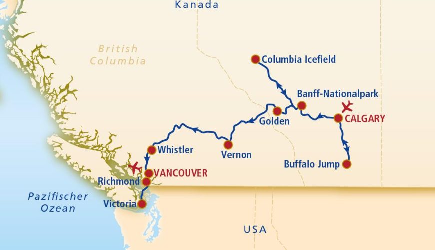 west canada round trip