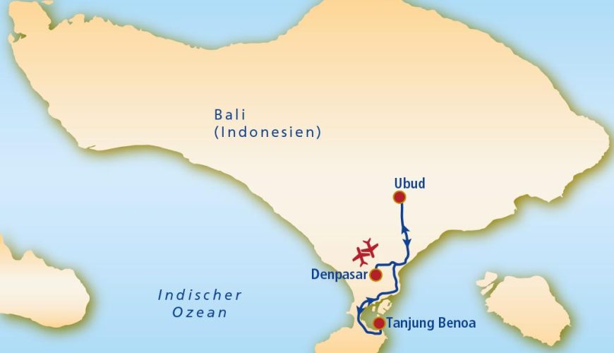 Bali Round Trip map