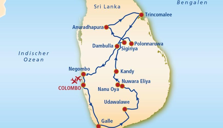 srilanka map