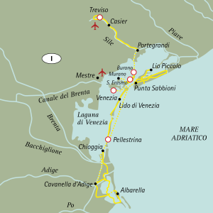RadSchiff Venedig Treviso Map